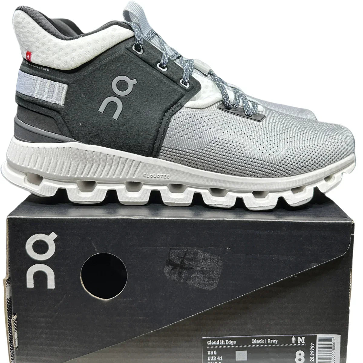 On Cloud Hi Edge Women'S  Glacier /grey black